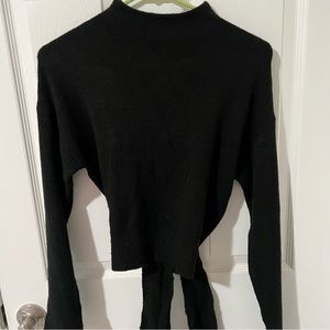 Glassons Black Knit Sweater Open Back